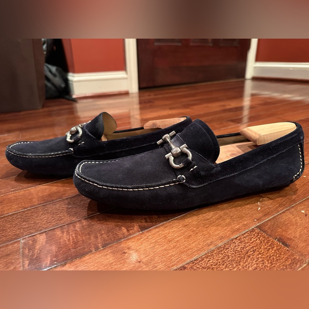 Ferragamo Men’s Suede Driver Shoe